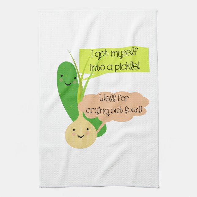 Paño De Cocina Humor de la salmuera y de la cebolla (Vertical)
