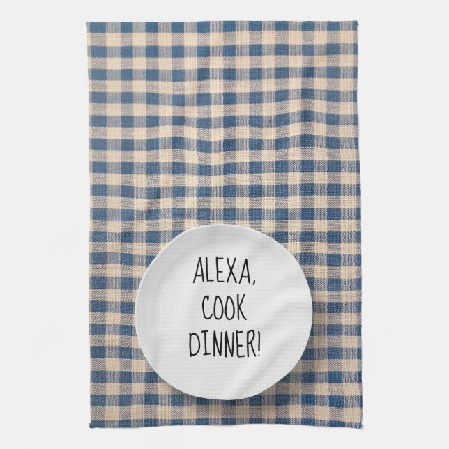 Paño De Cocina Humor de mando de Alexa (Vertical)