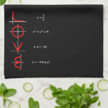 Paño De Cocina Humor nervioso | Math and Science Geek Love Graph<br><div class="desc">¡Los nervios también necesitan amor! Un diseño de humor de ecuaciones matemáticas geniales, geek (casi exacto) perfecto para cualquier geek científico. La tipografía moderna de escritura con letras a mano con letras en el cepillo, que incluye un guión casual con letras a mano, es una excelente manera de divertirse en...</div>