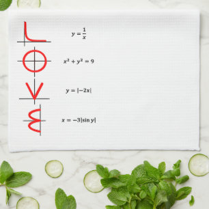 Paño De Cocina Humor nervioso   Math and Science Geek Love Graph