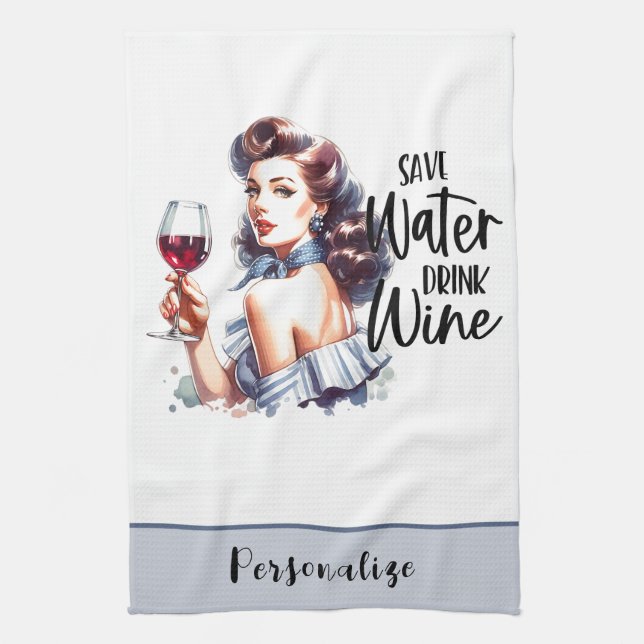 Paño De Cocina Humor sarcástico divertido de Glam Housewife de re (Vertical)