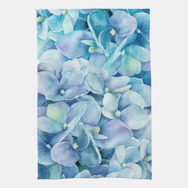 Paño De Cocina Hydrangea azul (Vertical)