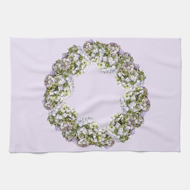Paño De Cocina Hydrangea Wreath (Horizontal)