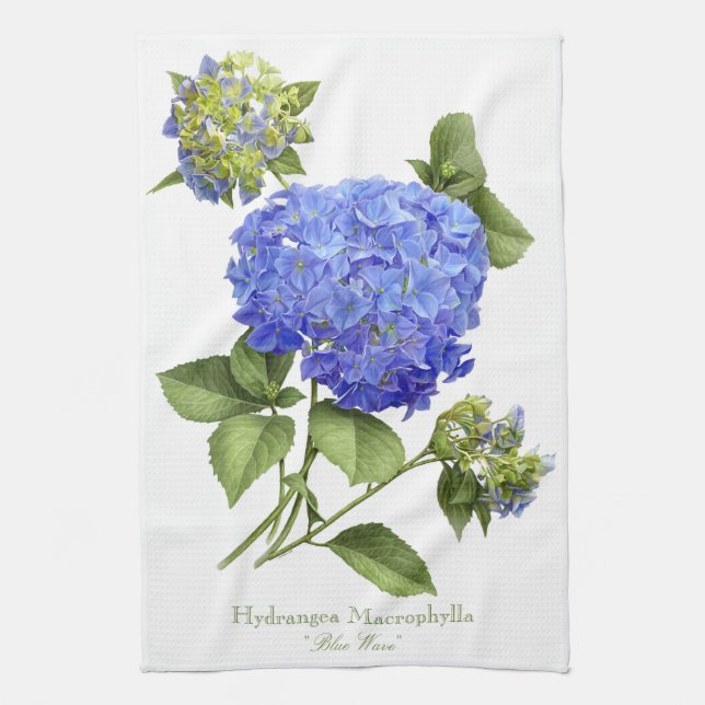 Paño De Cocina Hydrangeas Blue (Vertical)