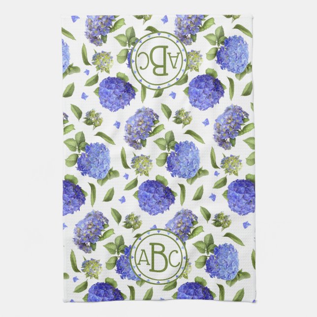 Paño De Cocina Hydrangeas Blue (Vertical)