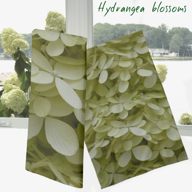 Paño De Cocina Hydrangeas Elegant Celadon Green Flowers (Subido por el creador)