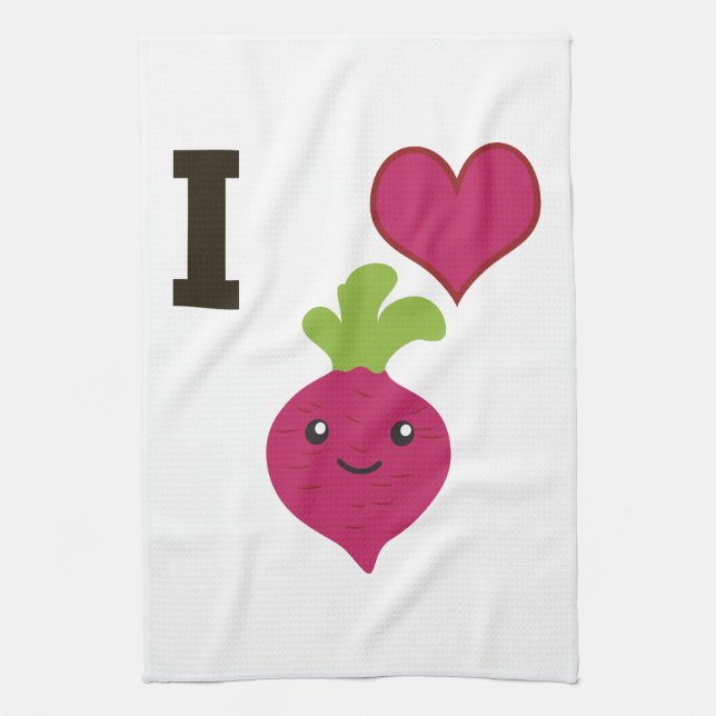Paño De Cocina I Heart Beets (Vertical)