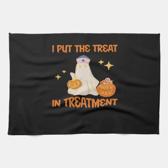 Paño De Cocina I Put Treat In Treatment Retro Funny Nurse Doctor  (Horizontal)