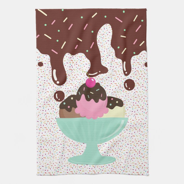 Paño De Cocina Ice Cream Sundae (Vertical)