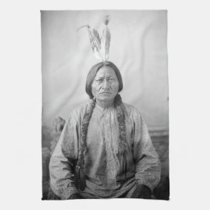 Paño De Cocina Icono Americano Nativo: Líder Lakota Toro Sentado