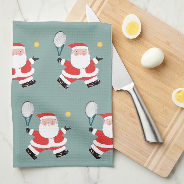 Paño De Cocina Idea de regalo de vacaciones de tenis (Doblado Cuarto)