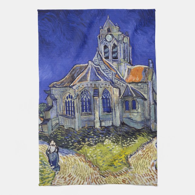 Paño De Cocina Iglesia de Auvers, Van Gogh (Vertical)