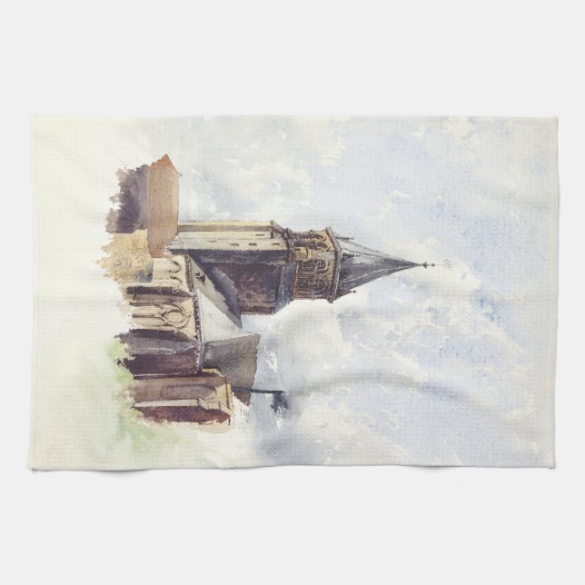 Paño De Cocina Iglesia de Saint Germain des Pres París (Horizontal)