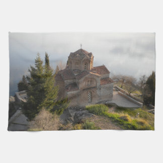 Paño De Cocina Iglesia del St. Jovan en el lago Ohrid, Macedonia
