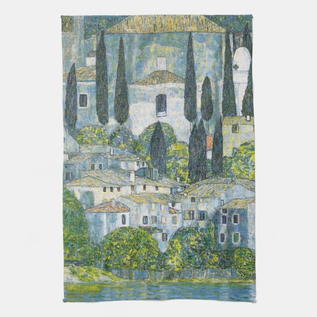 Paño De Cocina Iglesia (Kirche) en Cassone, por Gustav Klimt (Vertical)
