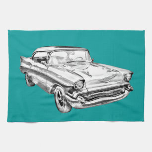 Paño De Cocina Ilustracion 1957 del Bel Air de Chevy