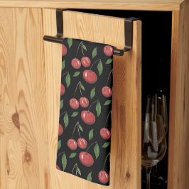 Paño De Cocina Ilustracion acuarela de cerezas dulces