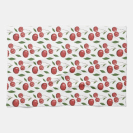 Paño De Cocina Ilustracion acuático de cerezas dulces y dulces