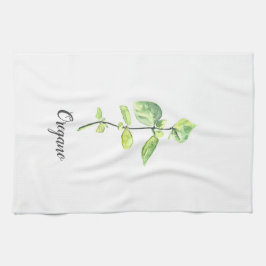 Paño De Cocina Ilustracion acuático de la hierba de Oregano