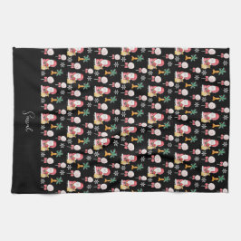 Paño De Cocina Ilustracion Candy Santa Navidades