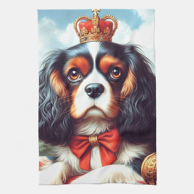 Paño De Cocina Ilustracion Cavalier King Charles Spaniel (Vertical)
