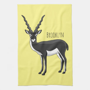 Paño De Cocina Ilustracion de antílope negro