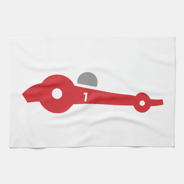 Paño De Cocina Ilustracion de Carreras automática impreso en cami (Horizontal)