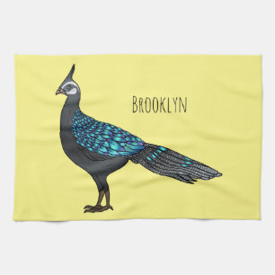 Paño De Cocina ilustración de dibujos animados de ave faisán pavo