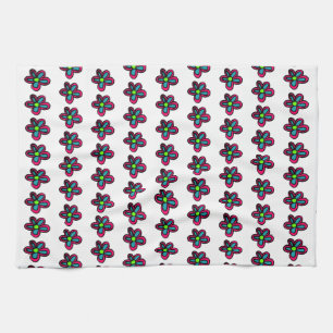 Paño De Cocina Ilustracion de flores
