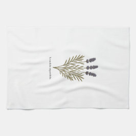 Paño De Cocina Ilustracion de flores de lavanda de época