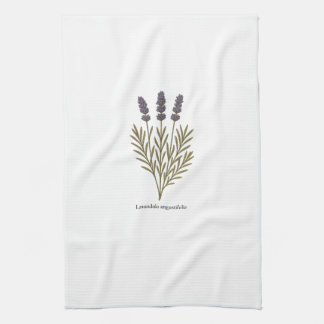 Paño De Cocina Ilustracion de flores de lavanda de época