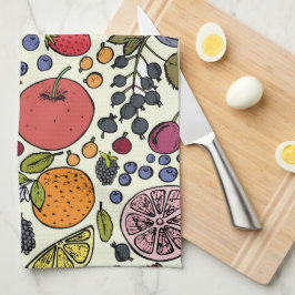 Paño De Cocina Ilustracion de fruta colorido