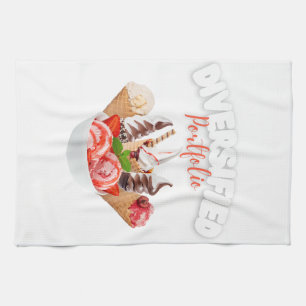Paño De Cocina Ilustración de helado de cartera diversificada   D