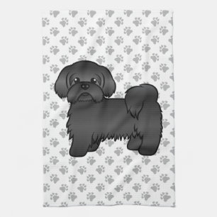 Paño De Cocina Ilustración de perro de dibujos animados lindo Shi