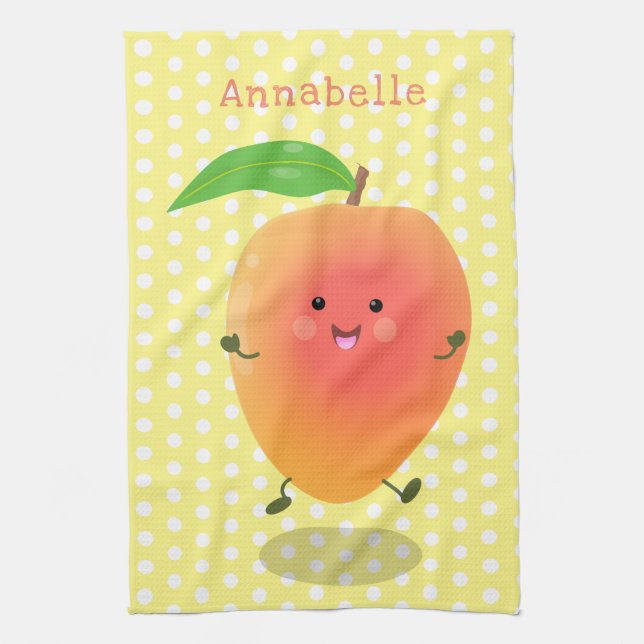 Paño De Cocina Ilustracion de personalizado amarillo de mango ale (Vertical)