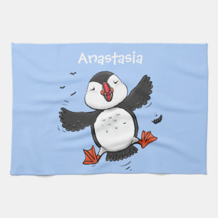 Paño De Cocina Ilustracion de personalizado azul del ataúd flotan