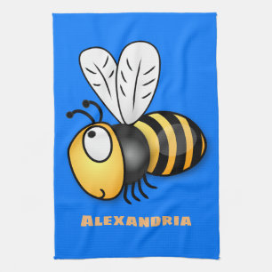 Paño De Cocina Ilustracion de personalizado de abejas alegres