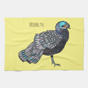 Paño De Cocina Ilustracion de personalizado de aves de pavo real 