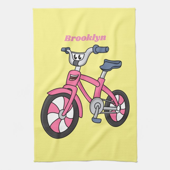 Paño De Cocina Ilustracion de personalizado de bicicleta de niños (Vertical)