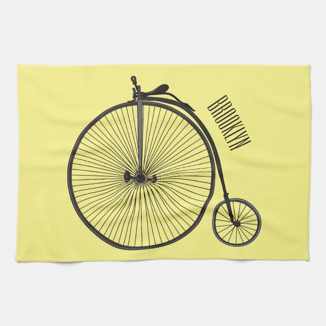 Paño De Cocina Ilustracion de personalizado de bicicletas de alta (Horizontal)