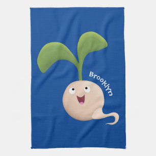Paño De Cocina Ilustracion de personalizado de brote de semillas
