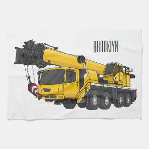 Paño De Cocina Ilustracion de personalizado de camiones Crane