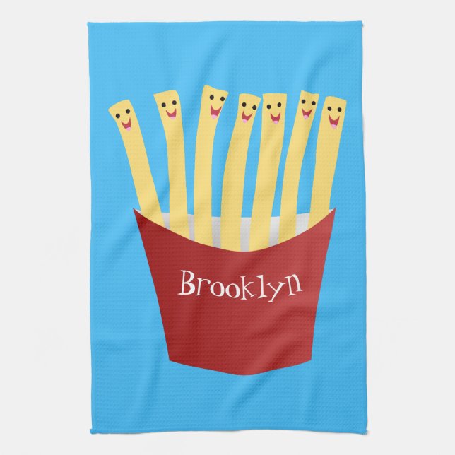 Paño De Cocina Ilustracion de personalizado de comida rápida de p (Vertical)