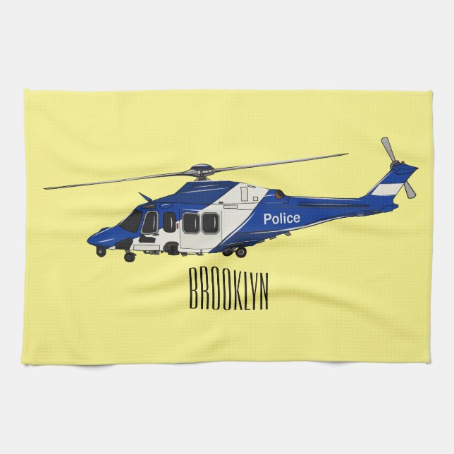 Paño De Cocina Ilustracion de personalizado de helicópteros de la (Horizontal)