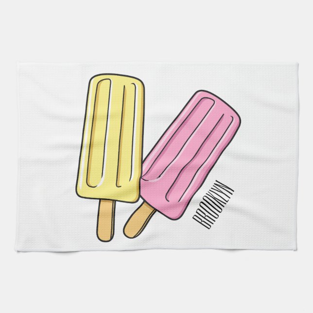 Paño De Cocina Ilustracion de personalizado de hielo (Horizontal)