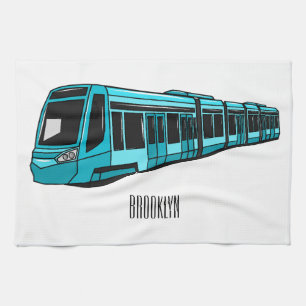 Paño De Cocina Ilustracion de personalizado de locomotora eléctri