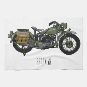 Paño De Cocina Ilustracion de personalizado de motocicleta de cru