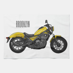 Paño De Cocina Ilustracion de personalizado de motocicleta de cru