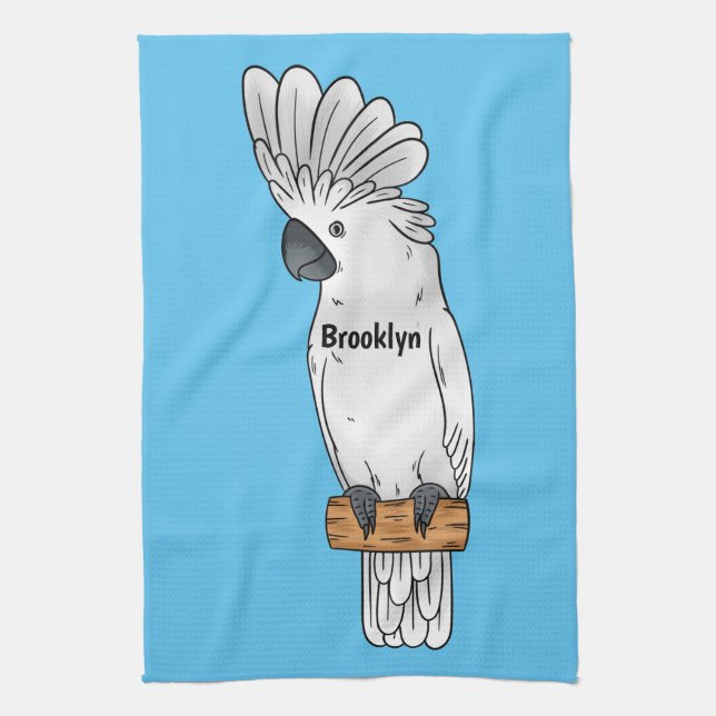 Paño De Cocina Ilustracion de personalizado de pájaro de paraguas (Vertical)