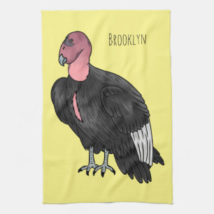 Paño De Cocina Ilustracion de personalizado de pájaro del cóndor 